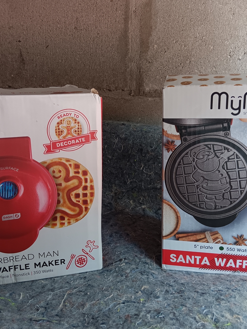 Ash Gingerbread Man Mini Waffle Maker Box - Red and White